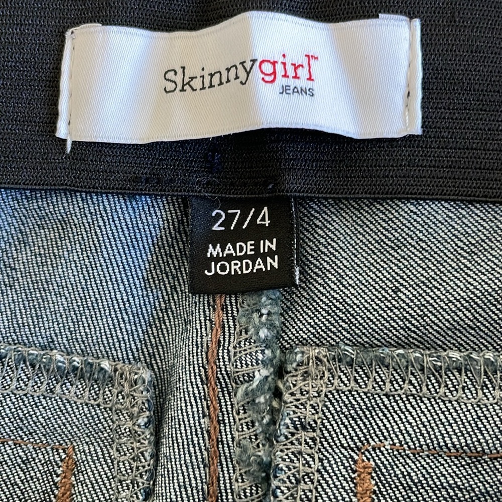 New! Skinnygirl High Rise Beverly Hills Pull-On Flare Dark Blue Jeans Size 27/4 - Picture 9 of 9